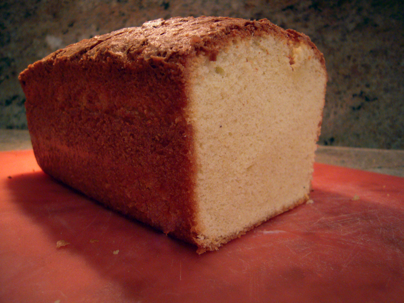 Pound cake sliced
