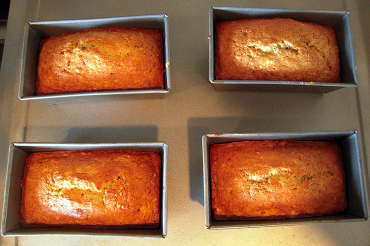 Banana bread baked