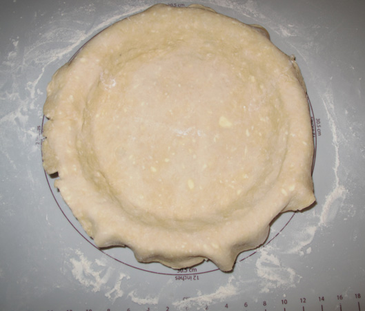 Blue pie shell
