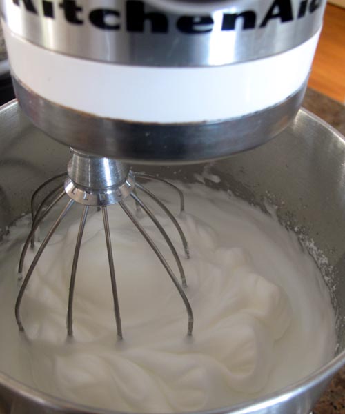 Choc souffle egg whites