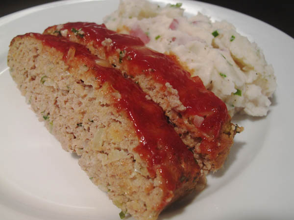 Turkey meatloaf with mashed