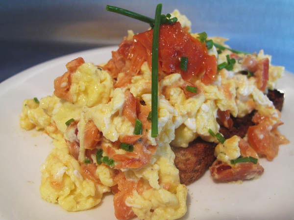 Eggs and salmon