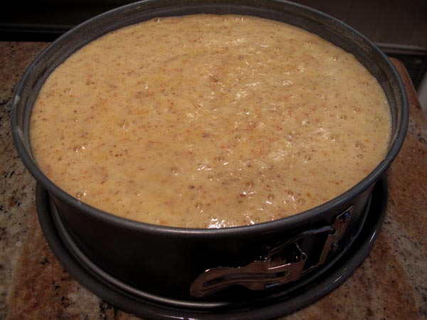 Orange almond cake batter
