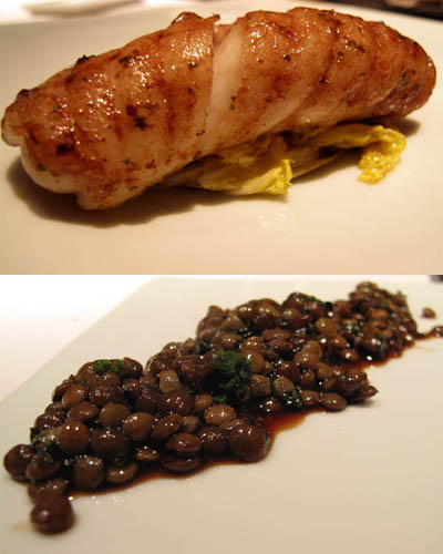 Skate and lentils