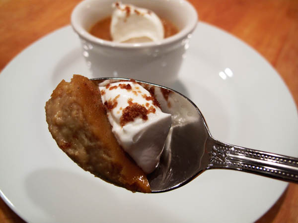 Butterscotch pots de creme spoon dish