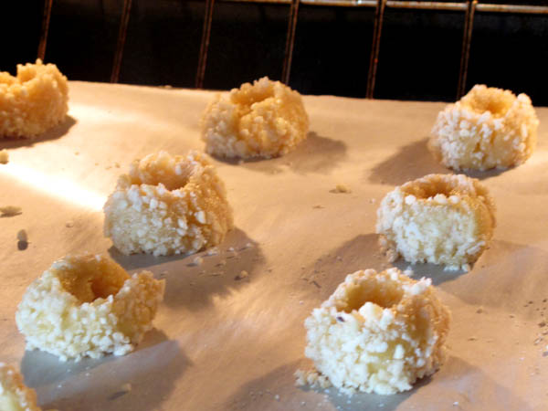 Jam thumbprints baking