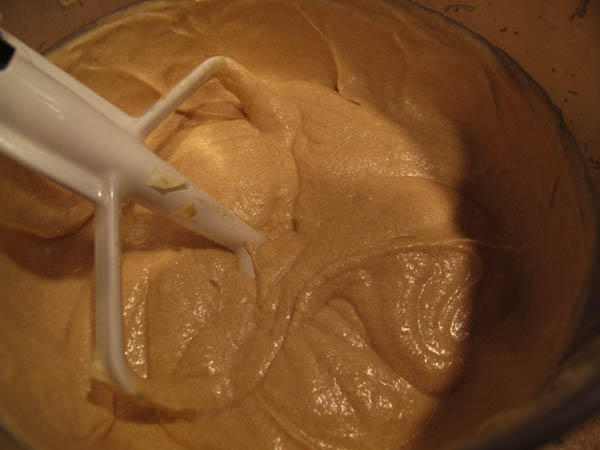 Bananas foster cake batter