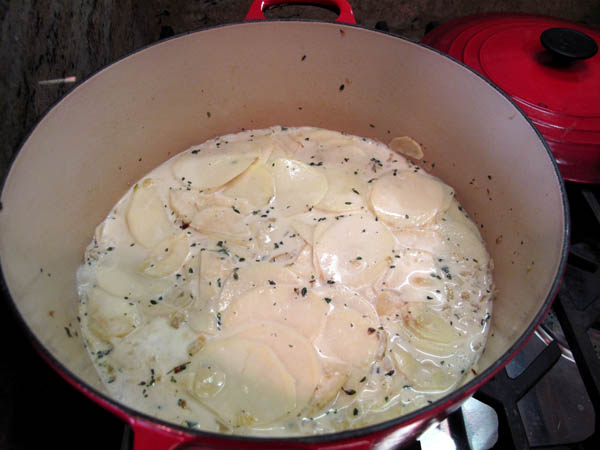 Scalloped potatoes stovetop