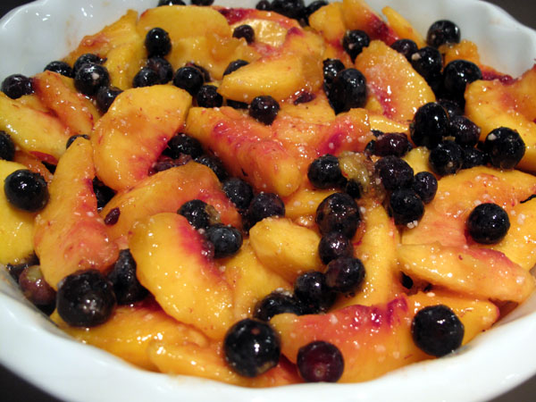 Peach crisp fruit