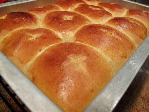 Hot cross buns baked