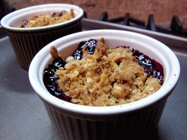 Blueberry Crisp Baked