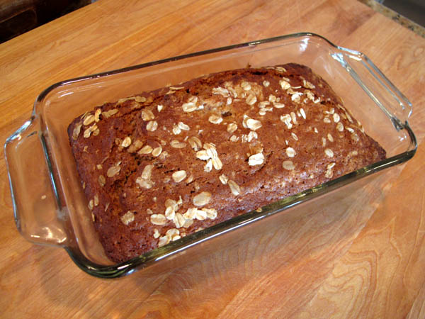 Applesauce Oatmeal Bread baked