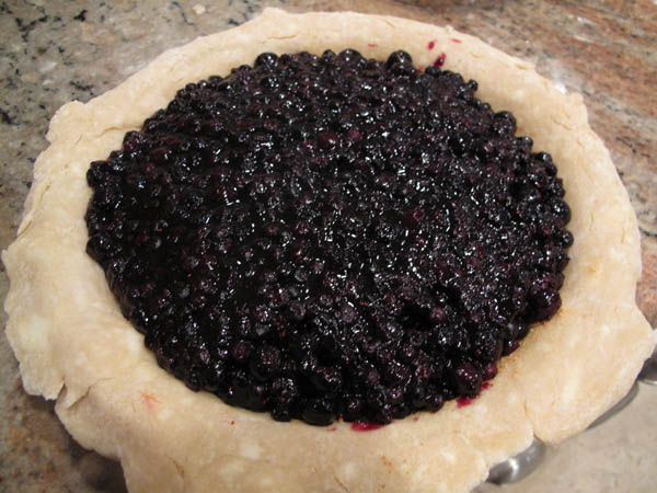 Make Ahead Blueberry Pie Filled