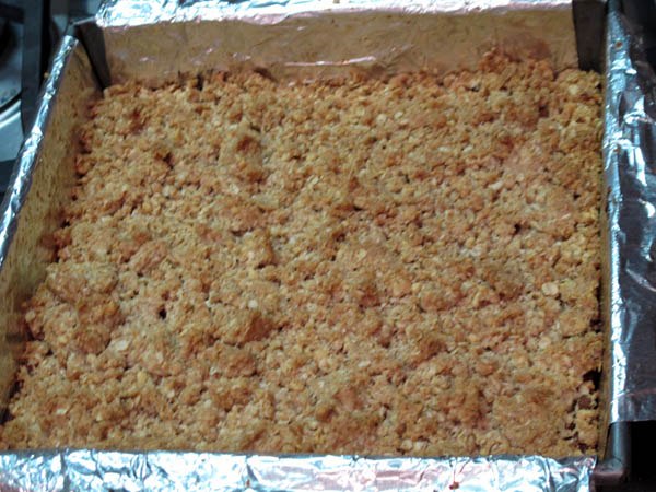 Date nut squares baked