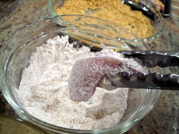 Chicken taco nuggets flour dipped