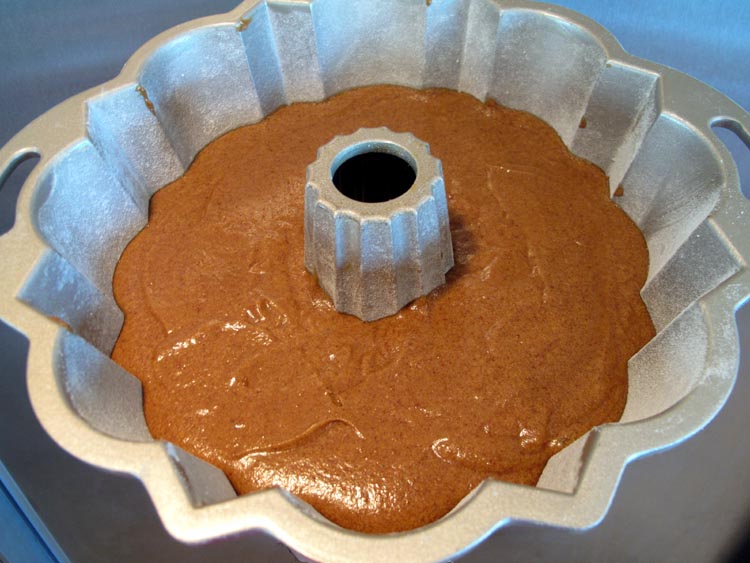 Gingerbread bundt batter
