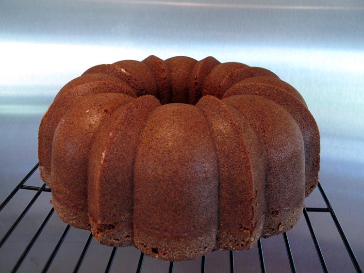 Gingerbread bundt baked