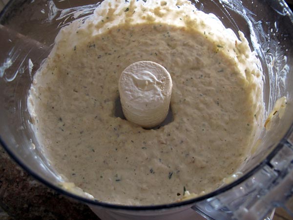 Onion dip pureed