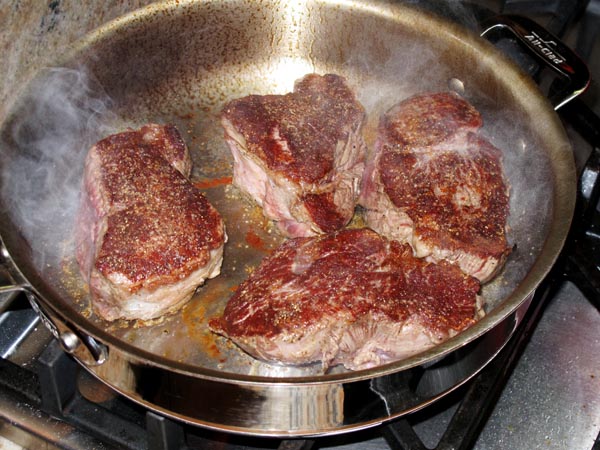 Filet seared