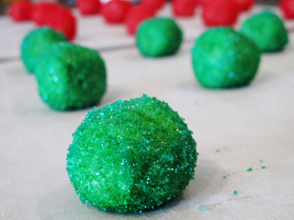 Sugar Cookies balls closeup