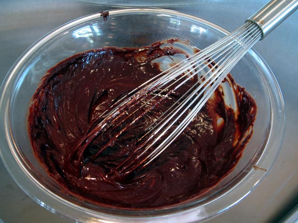 Dark chocolate melted