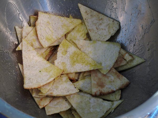 Pita chips oil