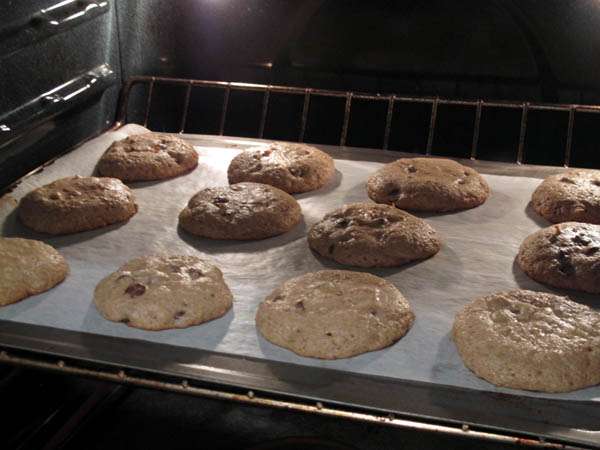 Earthy whole grain cookies baking
