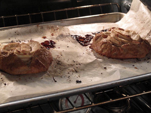 Rustic Free Form Apple Tartlet oven