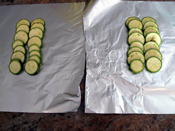 Fish in Foil zucchini