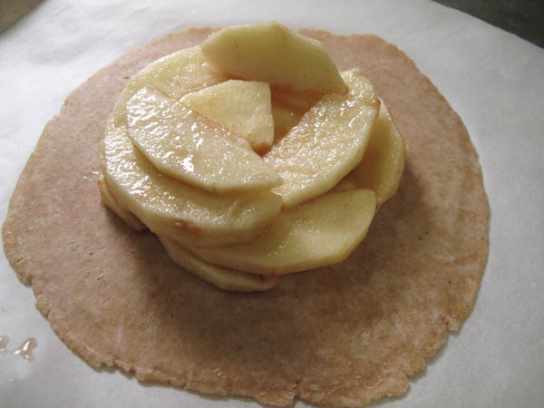 Rustic Free Form Apple Tartlet slices
