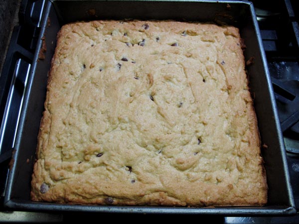 Chocolate Chip Peanut Butter Bars pan