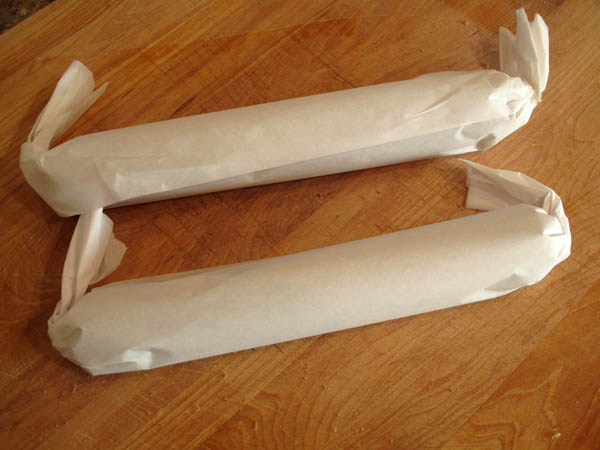 Butterscotch Walnut Icebox Cookie parchment rolls