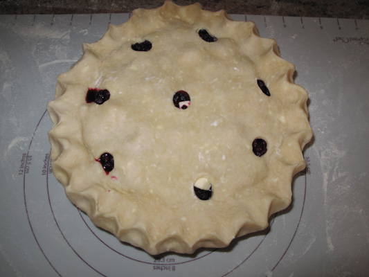 Blueberry pie prebake