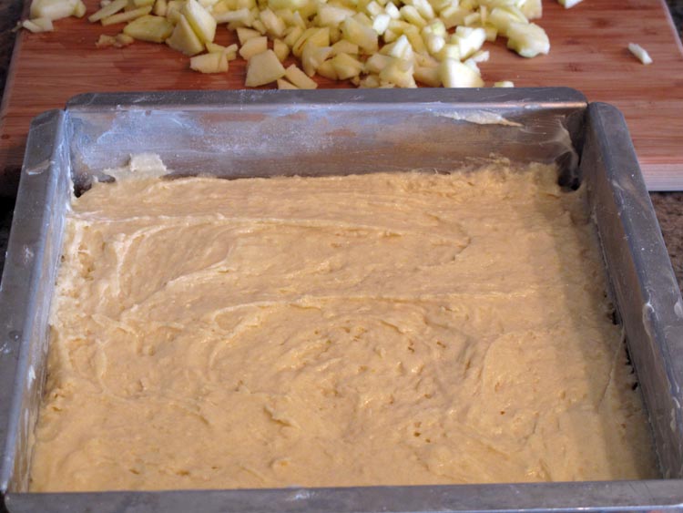 Apple Crumble Coffe Cake batter