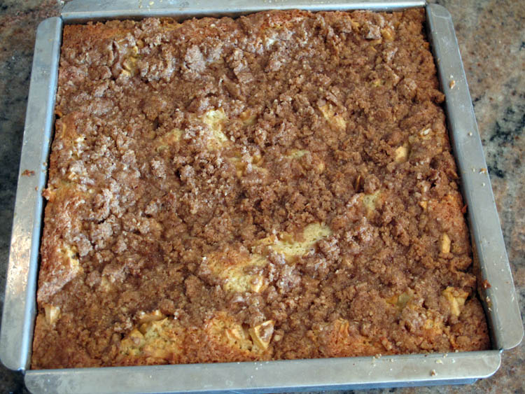 Apple Crumble Coffe Cake baked