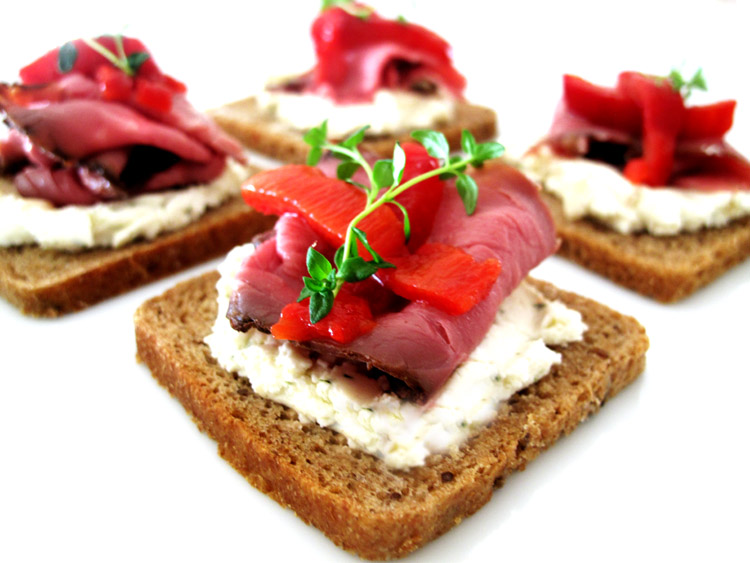 Roast Beef Bell Pepper Appetizer