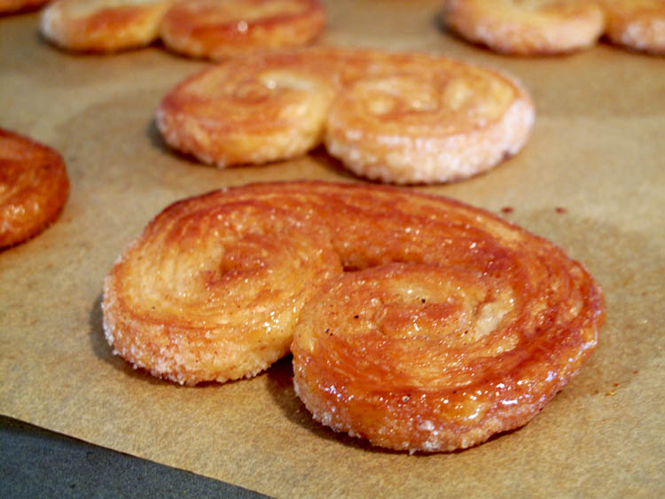 Palmiers baked sheet