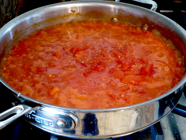 Fresh Tomato Sauce simmer