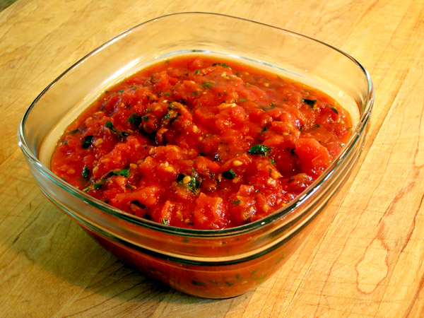 Fresh Tomato Sauce freezer container
