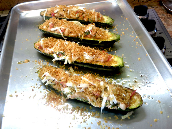 Stuffed Zucchini prep pan