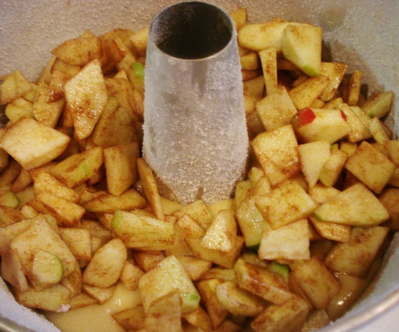 Fall Harvest Apple Cake apple layer 1