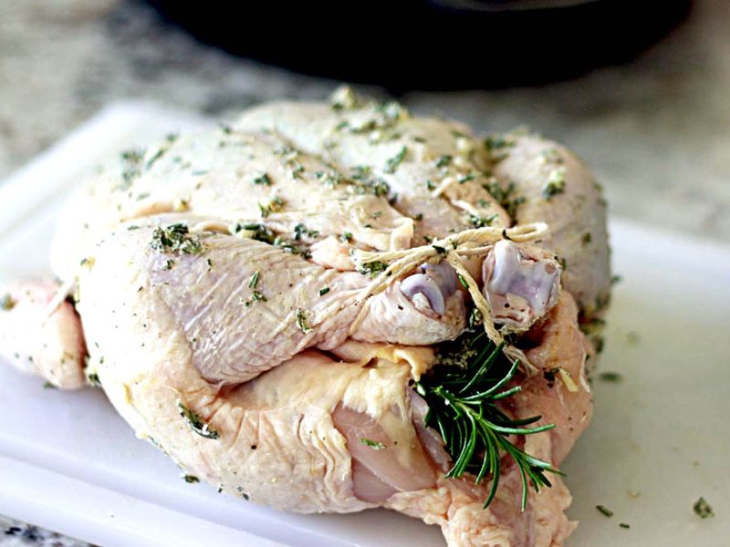 Butter herb rubbed chicken
