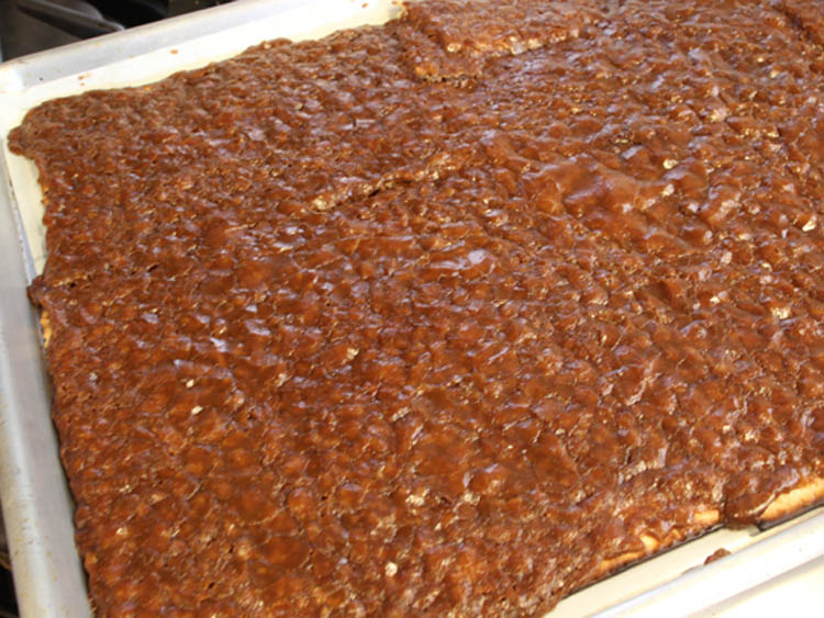 Caramel Topped Matzo baked