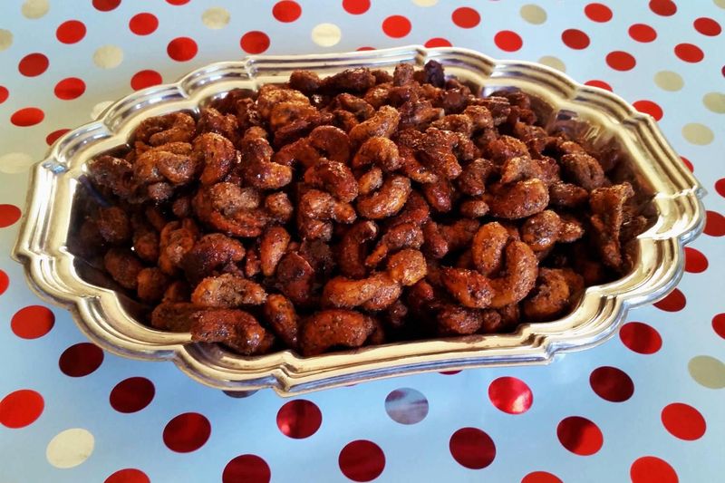 Chili lime christmas cashews