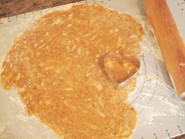 Linzer cookie dough rolled 1