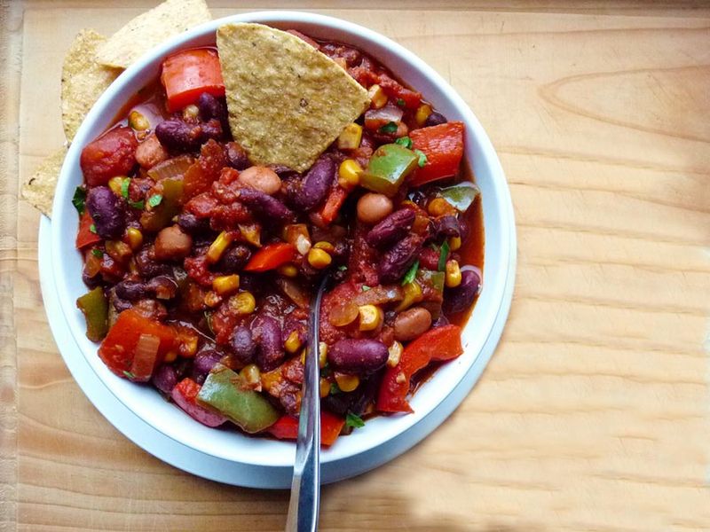 Vegetarian bean chili2a