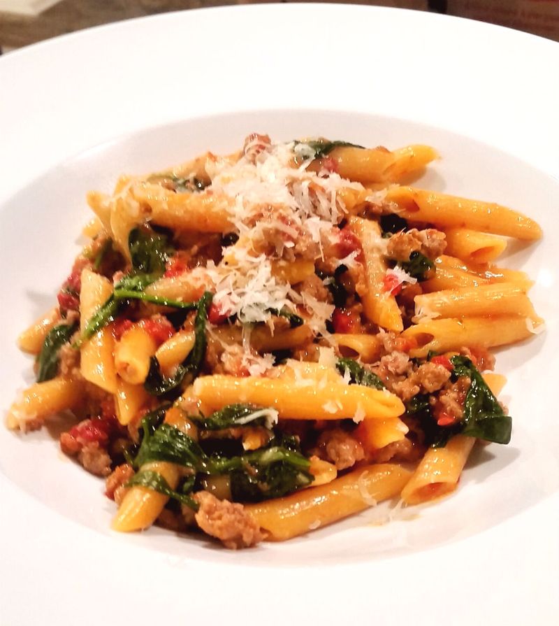 Penne pasta Turkey Sausauge Sun Dried Tomatoes1