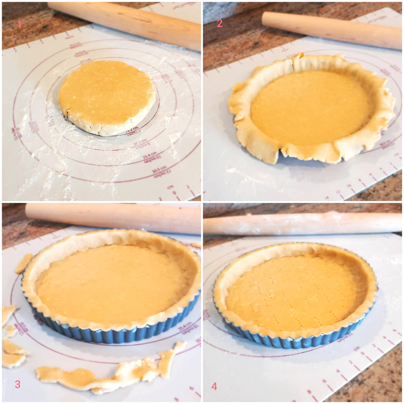 Classic British Bakewell Tart Almond Frangipane Jam Tart crust